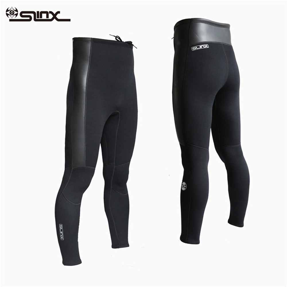 Men's two-piece diving pants 2mm high waist padded super elastic CR cold-proof warm winter swimming black pants flood-proof warm pants