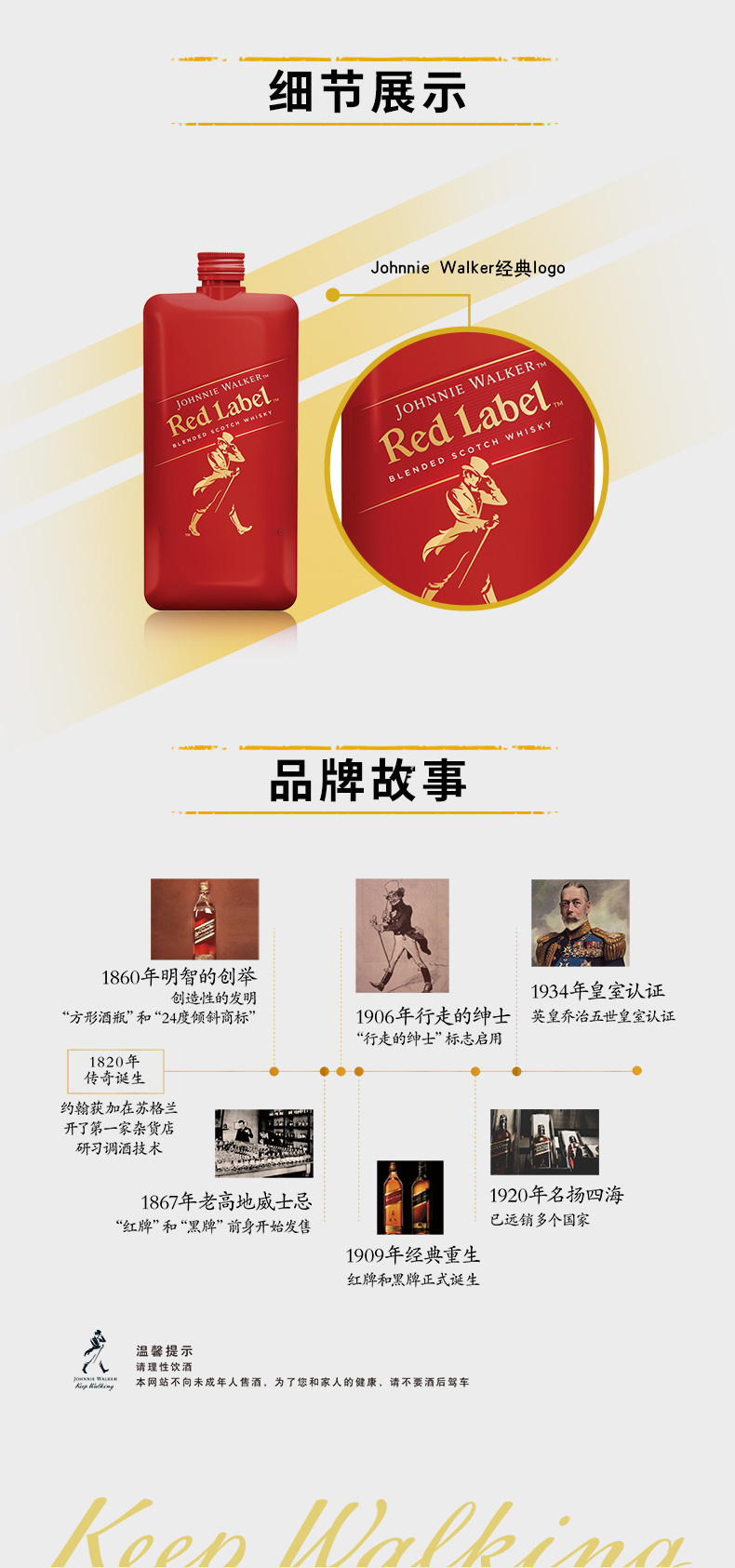英国原产 尊尼获加 红方调配威士忌 200ml 图5