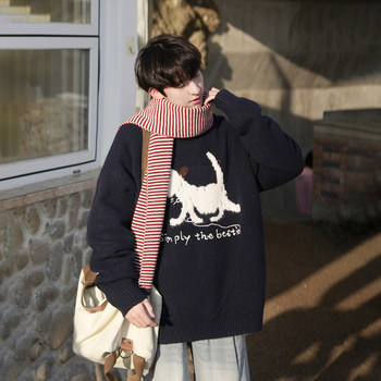 @江泽literary man cartoon jacquard round neck sweater for men autumn and winter 2025 new american pullover bottoming sweater @江泽literary man cartoon jacquard round neck sweater for men autumn and winter 2025 new american pullover bottoming sweater