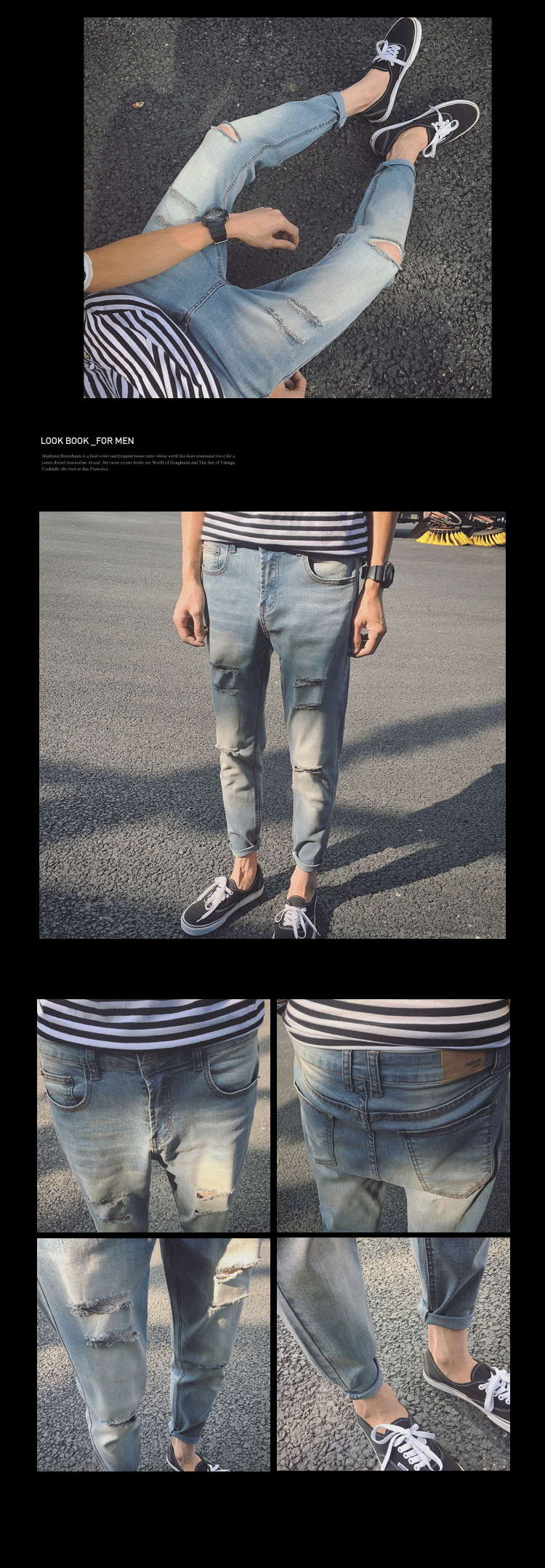 Jeans pour adolescent pieds Slim pour Quatre saisons - Ref 1480661 Image 29