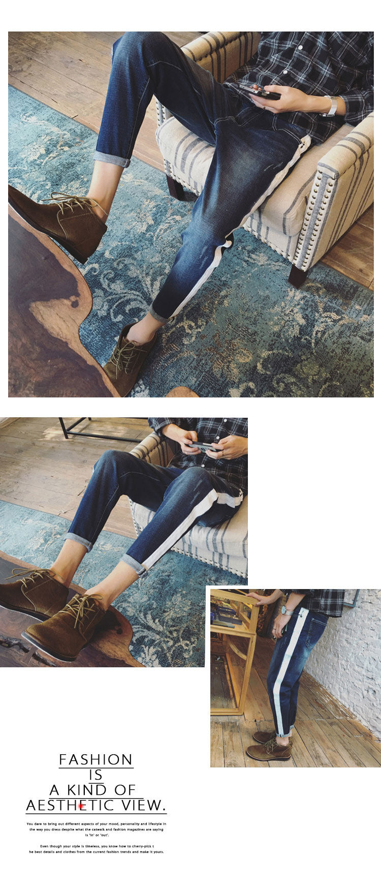 Jeans pour adolescent droite en vrac pour automne - Ref 1480620 Image 29