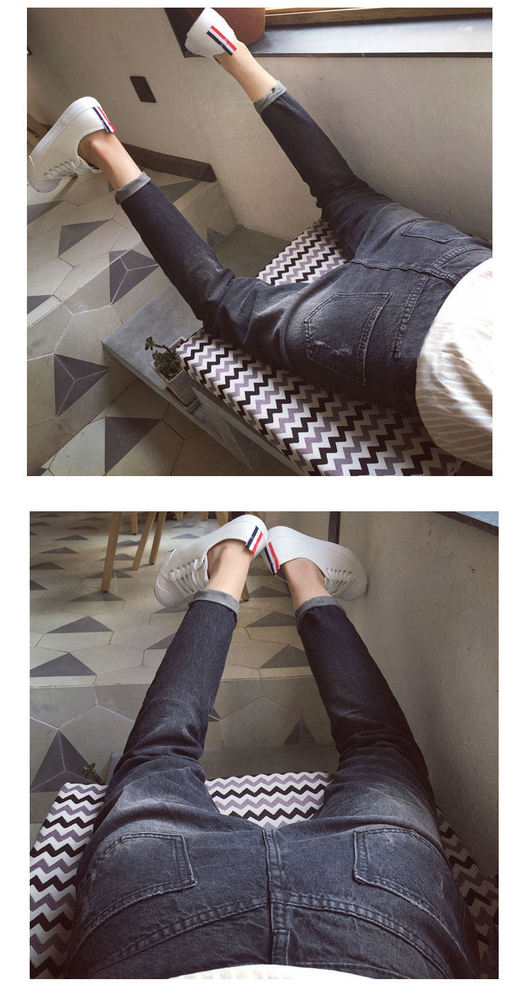 Jeans pour jeunesse droite en vrac en coton pour automne - Ref 1461862 Image 30