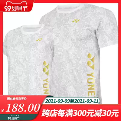 YONEX Unix badminton men and women short sleeve quick-drying sportswear culture shirt 115071BCR