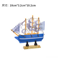 Ярко-желтый пластиковый синий парус 10 см-5