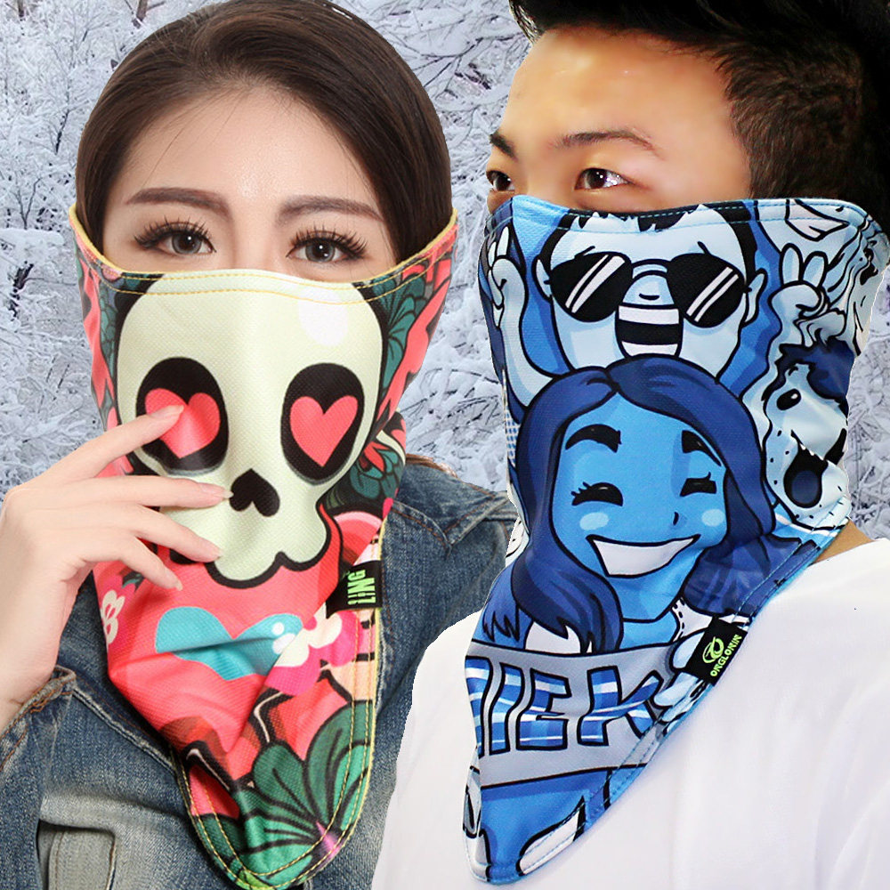 2022 Winter Ski Mask Cycling Face Protector Windproof Dustproof Coldproof Warm Men's and Women's Half Face Neck Scarf