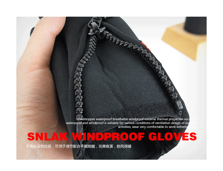 WINDSTOPPER cưỡi ngoài trời, găng tay trượt tuyết ấm áp và lạnh, đi găng tay cho nam và nữ găng tay da