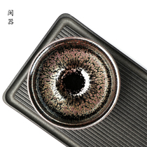 Fujian Jianyang Jianzhan tea cup Handmade oil drop tea cup Ceramic Gongfu tea master cup Single cup tea cup