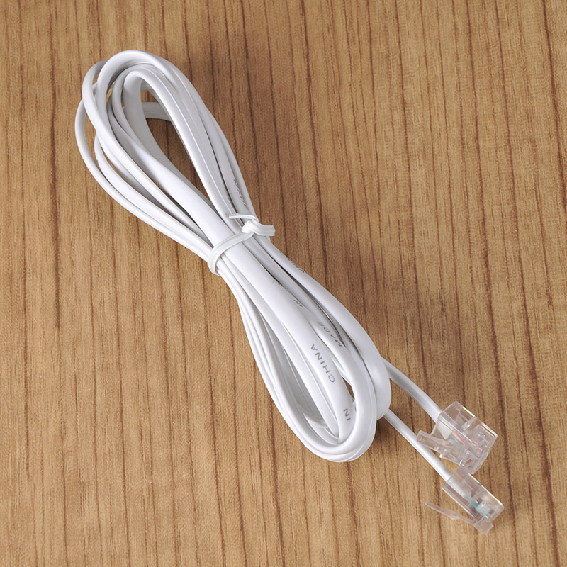 Telephone line 2 meters from sale customized telephone terminal 1 yuan meter both ends of the crystal head double head line two core telephone line