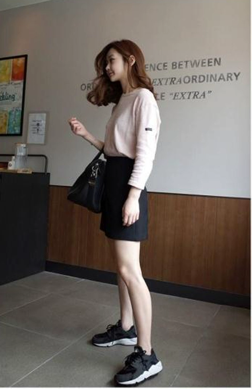 Mùa hè 2019 nữ mới một váy váy chữ size lớn eo cao hoang dã thon thả thon dài chuyên nghiệp váy váy