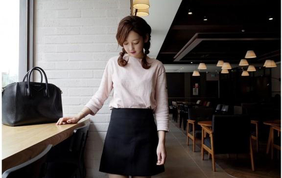 Mùa hè 2019 nữ mới một váy váy chữ size lớn eo cao hoang dã thon thả thon dài chuyên nghiệp váy váy chân váy big size