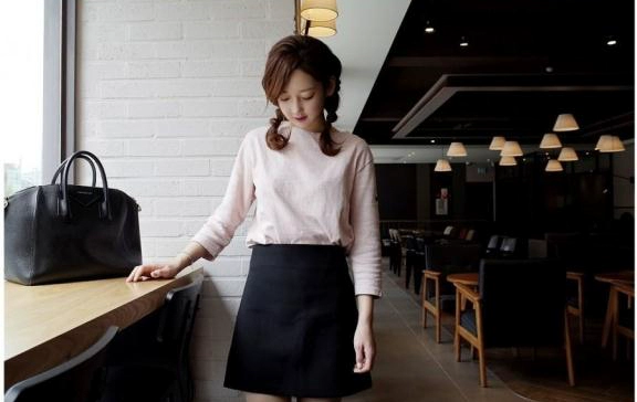 Mùa hè 2019 nữ mới một váy váy chữ size lớn eo cao hoang dã thon thả thon dài chuyên nghiệp váy váy