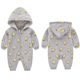 Babyiesies mùa thu ấm áp cotton mỏng cộng với bông romper ra nam triều và phụ nữ bé cotton trùm đầu mùa thu quần áo