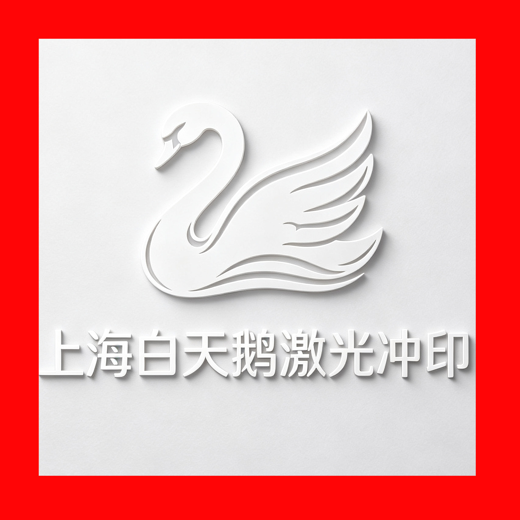上海白天鹅激光冲印的LOGO