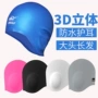 Người lớn 3D bơi silicone silicone mũ nữ dài tóc không thấm nước tai lớn đàn hồi mũ bơi nam mũ bơi đồ bơi 1 mảnh