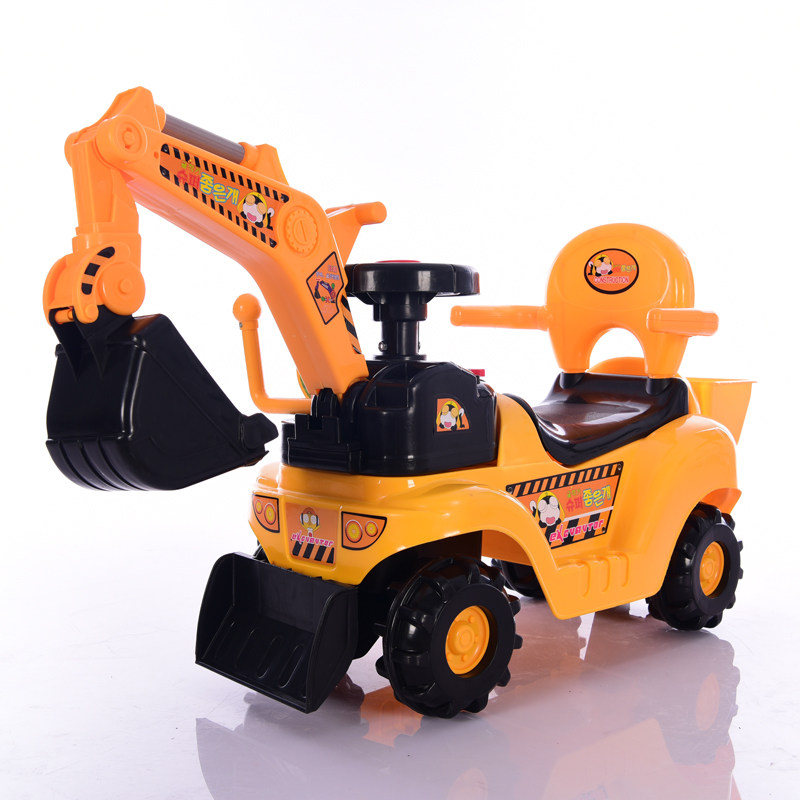 Children's electric excavator can sit and ride toy large hook excavator sliding bulldozer engineering vehicle baby excavator