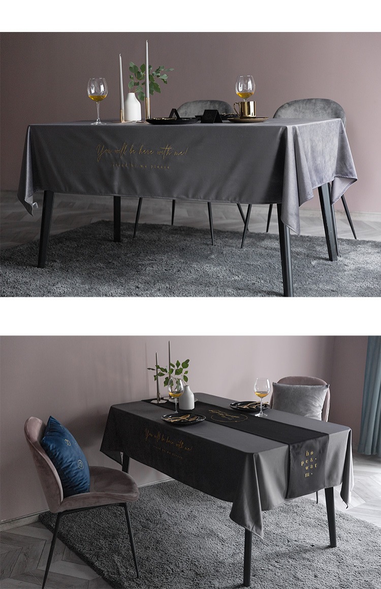 [范 店] in gió đơn giản thêu khăn trải bàn bằng vải cotton và vải lanh bàn cà phê vải bàn tròn khăn trải bàn hình chữ nhật - Khăn trải bàn khăn trải bàn vải bố