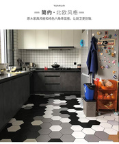 Hexagonal tiles small tiles Nordic bathroom kitchen wall tiles balcony living room antique tiles hexagonal tiles floor tiles