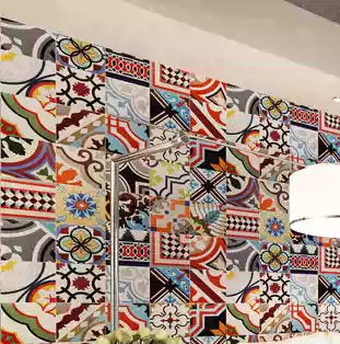 Nordic powder room balcony Kitchen wall tile non-slip floor tile Modern minimalist tile small tile 200x200