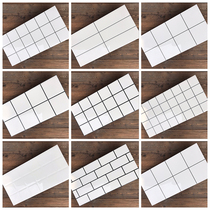 Bread Brick 300X600 Nordic Black and White Plaid Wall Tiles Kitchen Toilet Bathroom Balcony Small White Tiles