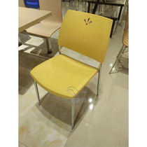 Snack bar chair Household dining chair Adult backrest stool Plastic steel chair Cafe milk tea shop table chair Leisure chair