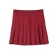 Pleated skirt for female spring and summer students high-waisted A-line slimming skirt pants summer white short skirt