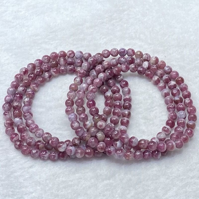 Natural plum Plum Seal Three Rings Bracelet Woman Fashion Little Fresher Brief about Crystal 5mm Multi-circle Handstring ornament 100 lap-Taobao