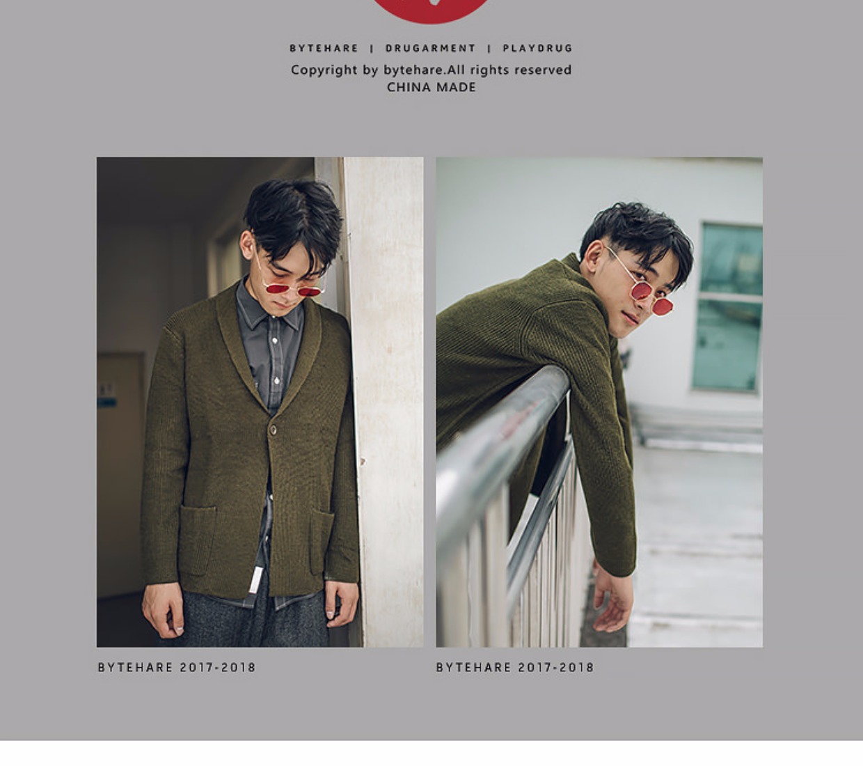 Bytehare.3402 Nhật Bản retro 30% len pha trộn áo len cardigan đôi ve áo thả lỏng áo len nam áo gile len cho nam