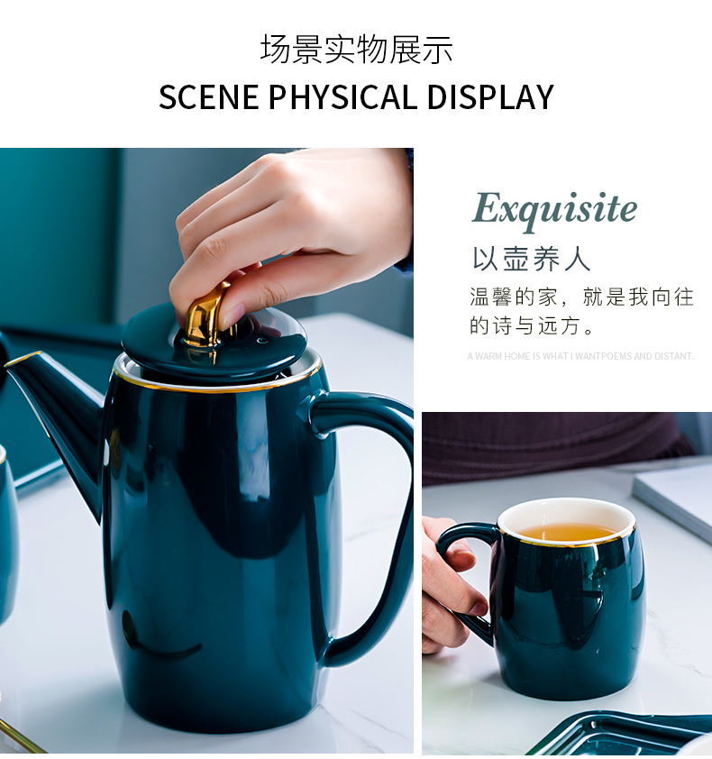 Ya cheng DE cup light key-2 luxury glass suits for mugs with tray with domestic cup sitting room only contracted