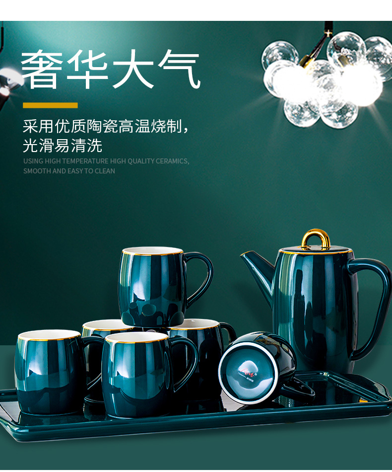 Ya cheng DE cup light key-2 luxury glass suits for mugs with tray with domestic cup sitting room only contracted