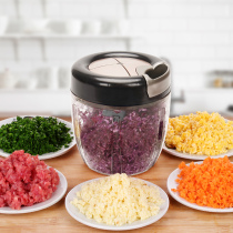 Meizhibao multifunctional vegetable cutter manual meat grinder Chuning vegetable churning machine small whirlwind twisting stuffing artifact