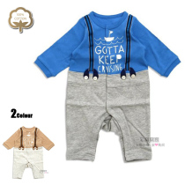 (Cool Handsome Guy Wind) Super Good Cargo Male Baby All cotton fake Two braces for a full moon Hundred Day Wine Wardrobes