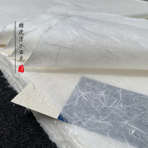 Zhou Hongchang Xuan Paper 46 Ruler Broussonetia Leather Clean Water Clouds Dragon Leather Paper Half Raw Semi-Cooked Landscape and Calligraphy French Painting paper