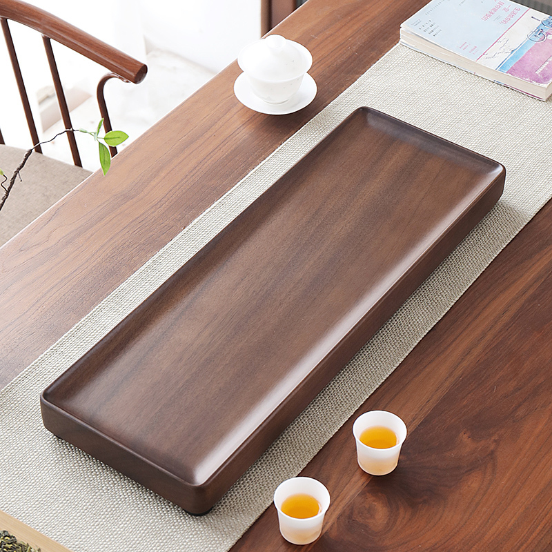 Solid Wood Tea Tray Household Black Walnut Tray Rosewood Whole Wood Dry Bubble Tray Simple Saucer Cup Holder Coffee Tray Solid Wood Tea Tray Household Black Walnut Tray Rosewood Whole Wood Dry Bubble Tray Simple Saucer Cup Holder Coffee Tray