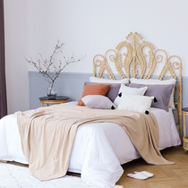  The Mazay Southeast Asia rattan art bed Bedroom Rattan princess bed Designer net celebrity ins bed Small apartment rattan bed