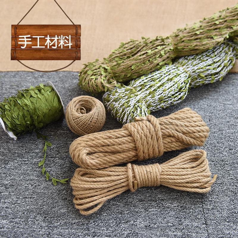 Creative hanging handmade material Wicker hemp rope ring creative material decoration Mori pastoral natural corner classroom