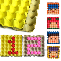 Creative handmade diy pulp egg tray decoration art white embryo material kindergarten painting exhibits environmental protection wall