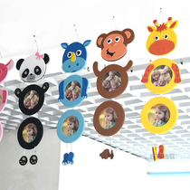 Creative foam photo frame pendant cartoon animal wall decoration kindergarten environment layout classroom culture wall decoration