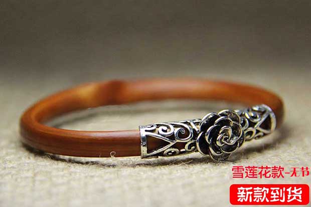 Jinshi Pavilion Jin Gangteng Vòng đeo tay bằng bạc Tây Tạng Vòng tay mây trang trí không có lễ hội Tùy chỉnh cặp đôi vòng tay mây Spatholobus Bracelet đá thạch anh tóc vàng