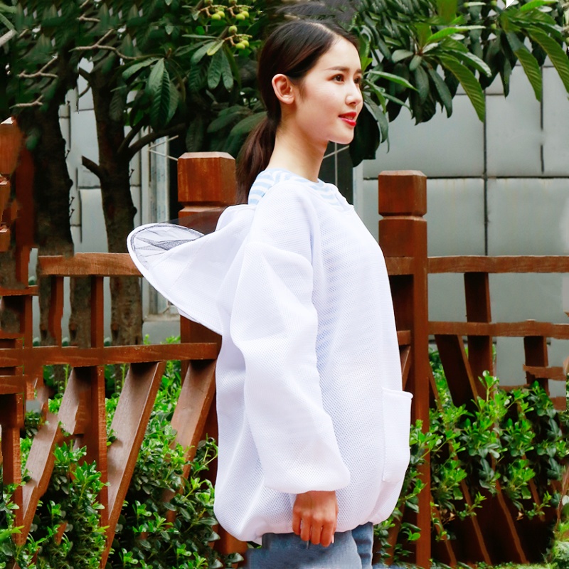 防蜂衣透气型专用防蜂帽取蜜蜂半身空调养蜂服专用蜂具彩色防护服：揭秘养蜂人的时尚新装备