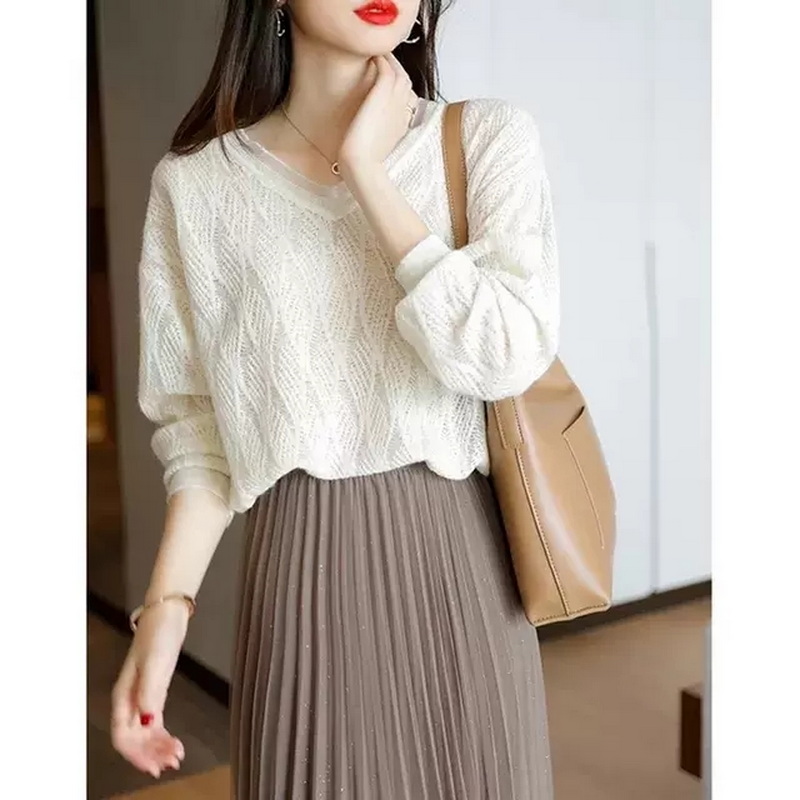 JOIMIFU early autumn Hong Kong-flavored ladies Xiaoxiangfeng fashion knitwear thin section lazy style ~ sweater two-piece set