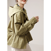JOIMIFU near WAN beauty ~ collection waist display slim without picking up people pleats design solid feel full wind coat jacket