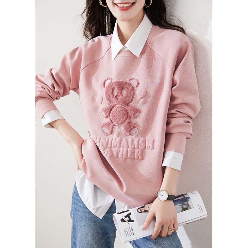 JOIMIFU Super Age Reduction~ Exquisite Embroidery~ Love at a glance の Comfortable Soft Bear Embroidered Sweater