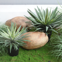 Simulated stone cobblestone landscape ornaments PU foam rockery stone courtyard plant landscaping with window props