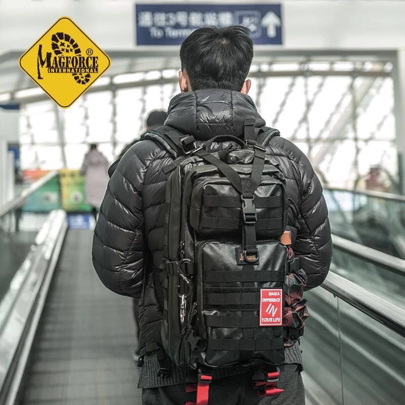 (Dunkirk) MAGFORCE MCGOHOSTAI HORSE SUPER 3P MILITARY FANS DOUBLE SHOULDER BAG 0541 BLACK MARK