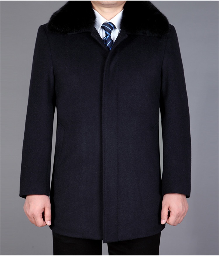 Playboy VIP trung niên áo cashmere cho cha mặc áo len dày mùa đông áo jacket nam