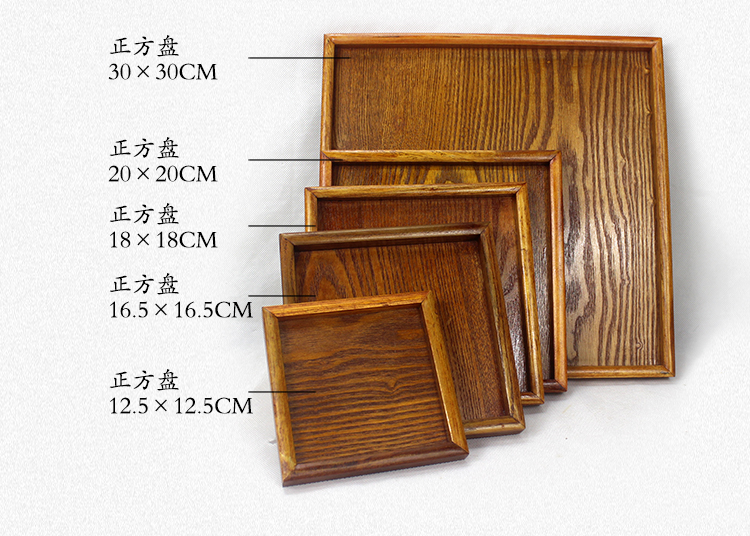 Tấm gỗ hình chữ nhật khay gỗ hộ gia đình sáng tạo khay bánh mì bằng gỗ retro món ăn tập Châu Âu khay trà khay tra dep