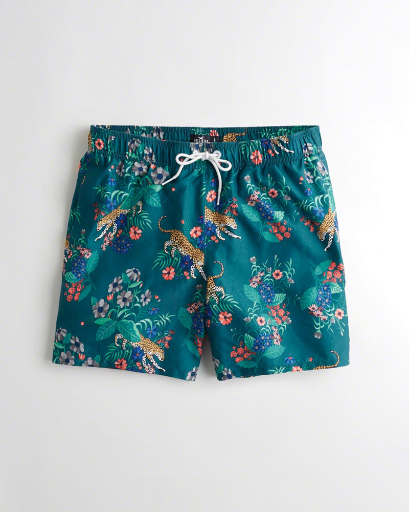 Hollister seagull nam nhanh chóng làm khô quần bơi năm điểm mùa hè af quần đi biển bên bờ biển suối nước nóng cộng với kích thước quần short lướt - Quần bãi biển quần đi biển nam vải dù