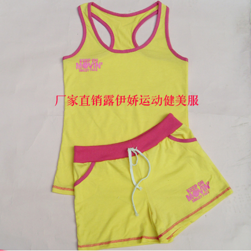 Trường tiểu học thể dục nhịp điệu quần áo vest quần short phù hợp với trẻ em biểu diễn múa quần áo phát sóng thể dục dụng cụ quần áo nam giới và phụ nữ bông giày múa cho bé