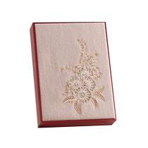 (Same style at the counter) Shanghai Story 2024 Autumn and Winter New Wool Embroidered Thickened Scarf Skin-Friendly and Soft Gift Box