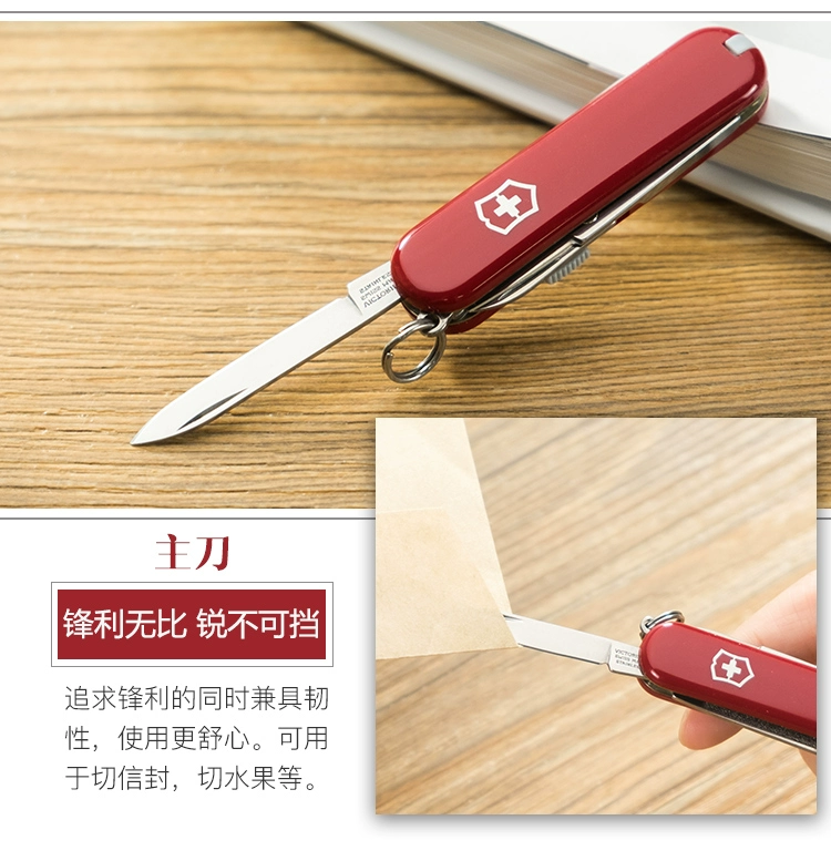 Victorinox Swiss Army Knife Công cụ đa chức năng Dao gấp 0,6225 Chữ ký Thụy Sĩ 58MM Bút bi Mini Dao bộ dụng cụ đa năng victorinox